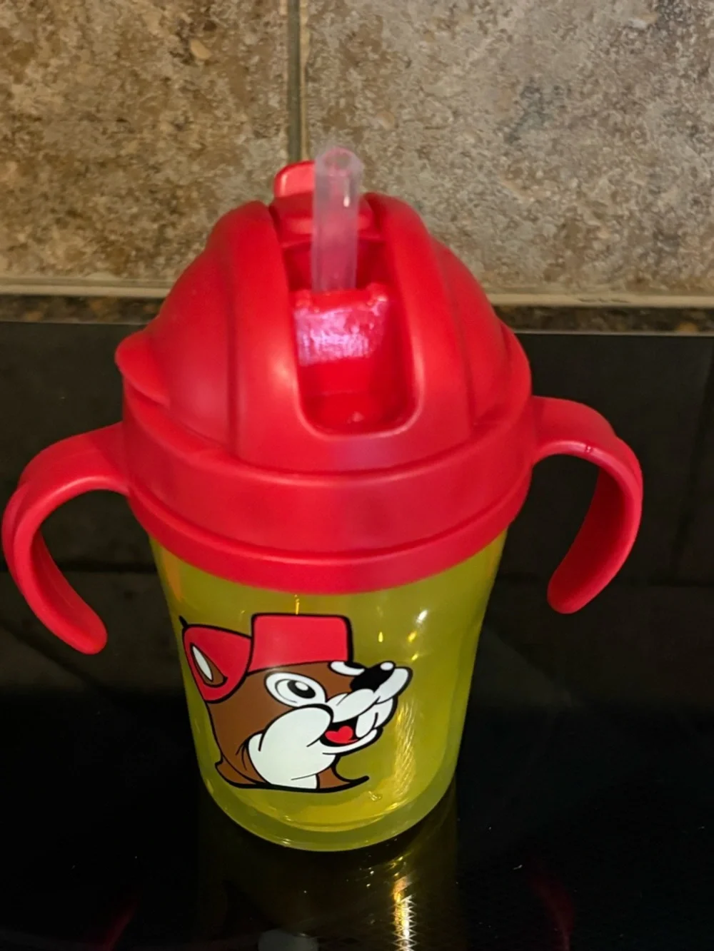 Buc-ee’s Two Handled Child’s Sippy Cup With Straw 7 fl oz